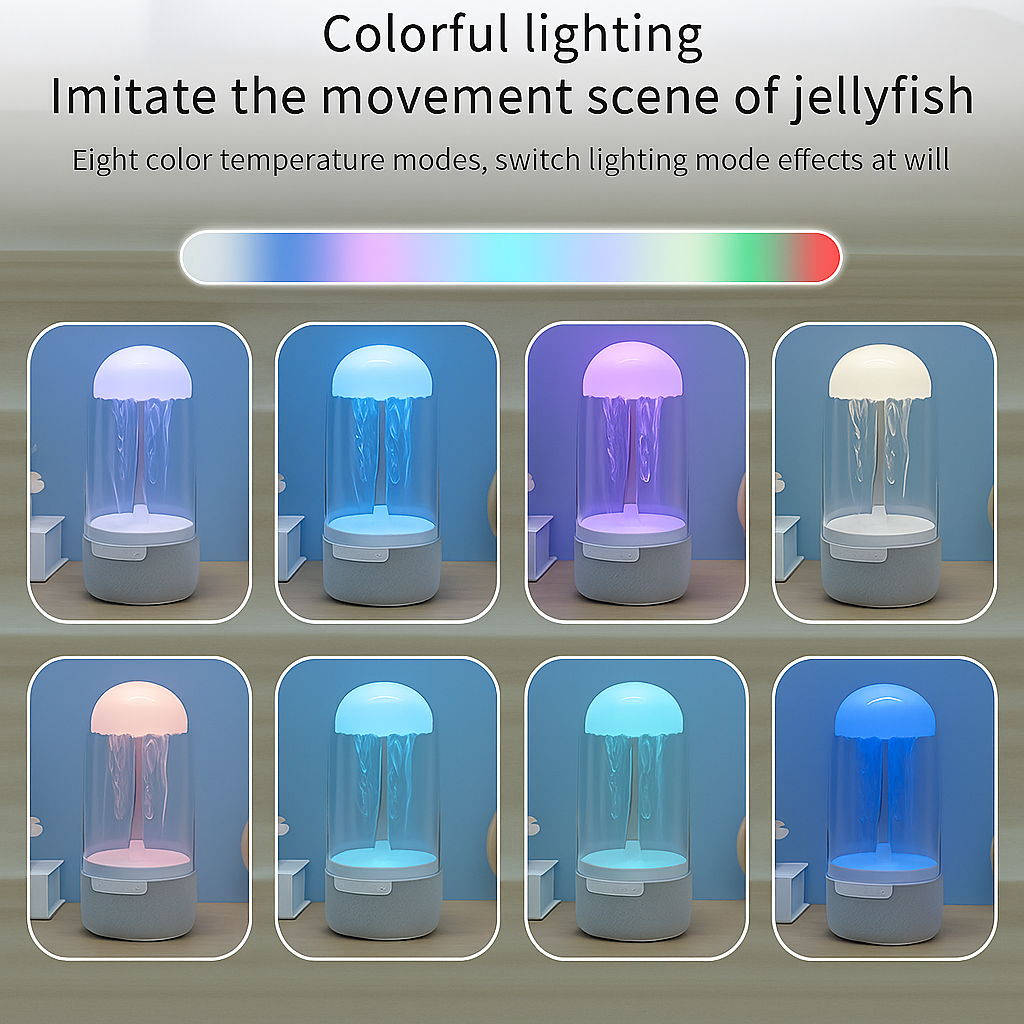 Jellyfish Night Light Bluetooth-Compatible Speaker