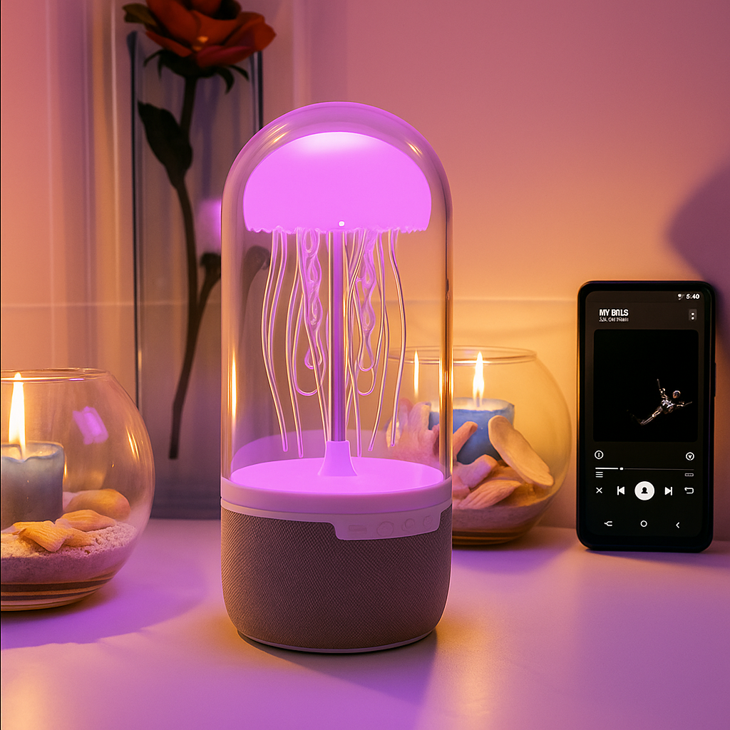 Jellyfish Night Light Bluetooth-Compatible Speaker
